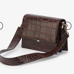 JW PEI Women's Mini Flap Crossbody - Brown Croc